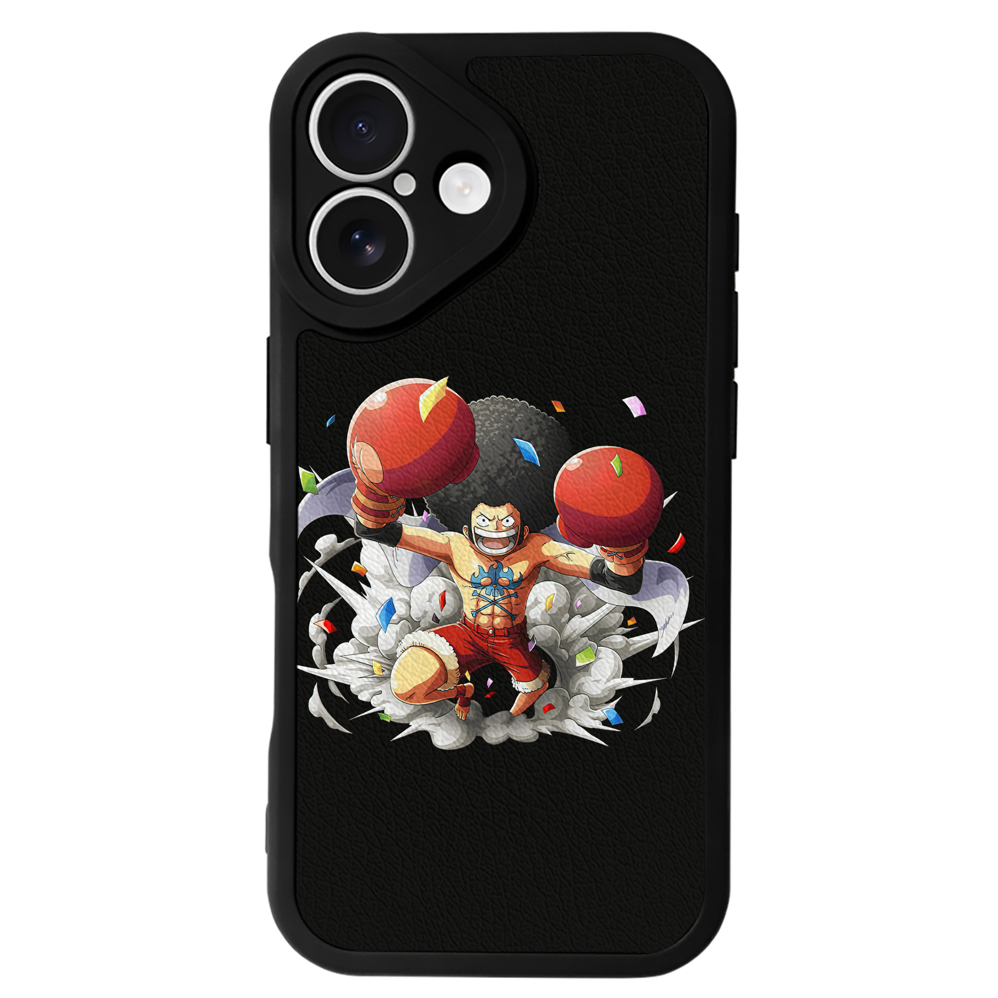 （画像用） ワンピース モンキー・D・ルフィ ONE PIECE Monkey D. Luffy 【iPhone 16シリーズ対応】シリコンスマホケース（レザー調） 材質：シリコン
